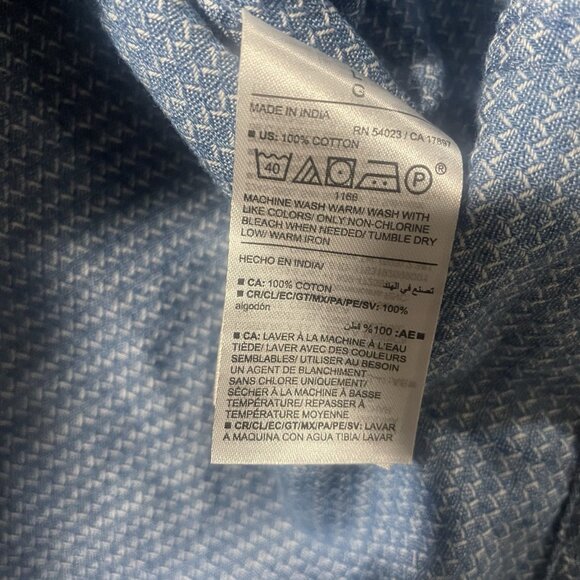 NWT Old Navy Shirt Men's Size Large Button Down Everyday Shirt Regular Fit Blue - Picture 5 of 7